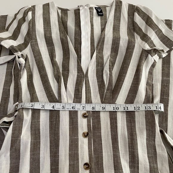 Linen Striped Midi Dress - Picture 8 of 11